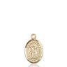 14kt solid gold St. Bridget of Sweden small patron saint medal pendant 1/2 x 1/4 by Bliss