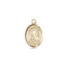 14kt solid gold St. Brigid of Ireland patron saint medal pendant 1/2 x 1/4 inch by Bliss Manufacturing
