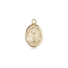 14kt solid gold small St. Pio of Pietrelcina Padre Pio patron saint medal pendant 1/2 inch by 1/4 inch handcrafted USA Bliss