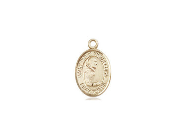 14kt solid gold small St. Pio of Pietrelcina Padre Pio patron saint medal pendant 1/2 inch by 1/4 inch handcrafted USA Bliss