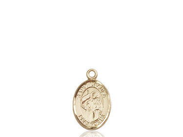 14kt Solid Gold St. Ursula Patron Saint Medal Pendant 1/2 x 1/4 by Bliss Manufacturing