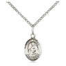Sterling Silver St. Agnes of Rome Patron Saint Medal Necklace 1/2 x 1/4 inch with 18 inch Chain by Bliss