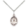 Sterling silver St. Marcellin Champagnat patron saint medal necklace with 18 inch chain, 1/2 x 1/4 inch, handcrafted by Bliss Manufacturing