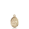 14kt solid gold Sts. Cosmas and Damian patron saints medal pendant, 1/2 x 1/4 inches, handcrafted by Bliss USA