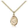 Small 14kt gold filled St. Vincent de Paul medal necklace with 18 inch curb chain, handcrafted by Bliss