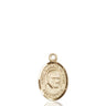 Small 14kt solid gold St. Vincent de Paul medal pendant, 1/2 inch by 1/4 inch, handcrafted by Bliss