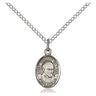 Sterling silver St. Vincent de Paul medal necklace with 18 inch chain, small 1/2 inch medal, by Bliss