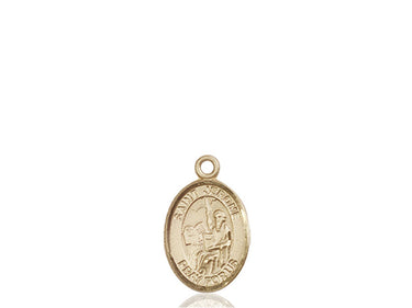 14kt Solid Gold St. Jerome Patron Saint Medal Pendant 1/2 inch by Bliss Manufacturing