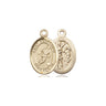 14kt Solid Gold St. Sebastian Soccer Medal Pendant 1/2 x 1/4 inches by Bliss