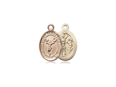 14kt Solid Gold Small St. Sebastian Cheerleading Medal Pendant 1/2 x 1/4 inch USA Made by Bliss