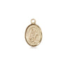 14kt Solid Gold St. Martin of Tours Patron Saint Medal Pendant 1/2 x 1/4 inch by Bliss Manufacturing