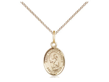 Gold Filled St. Vincent Ferrer patron saint medal necklace with 18 inch chain by Bliss Manufacturing
