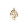 14kt Solid Gold St. Vincent Ferrer Small Patron Saint Medal Pendant 1/2 x 1/4 inch by Bliss