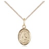 14kt Gold Filled St. Augustine of Hippo Patron Saint Medal Necklace 1/2 x 1/4 inch on 18 inch Chain by Bliss