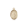 14kt solid gold St. Augustine of Hippo patron saint medal pendant, small 1/2 inch, handcrafted Bliss Manufacturing