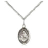 Small Sterling Silver St. Madonna Del Ghisallo Medal Necklace 1/2 inch with 18 inch Chain by Bliss