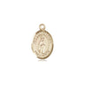 Small 14kt solid gold Our Lady of Fatima medal pendant handcrafted by Bliss Manufacturing
