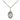 Small sterling silver Our Lady of Fatima medal necklace 1/2 x 1/4 inch with 18 inch chain by Bliss
