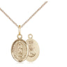Small 14kt gold filled Our Lady of Guadalupe medal necklace 1/2 x 1/4 inch with 18 inch chain by Bliss