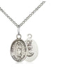 Small sterling silver Our Lady of Guadalupe medal necklace 1/2 x 1/4 inch 18 inch chain Bliss USA