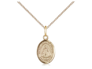 Small 14kt Gold Filled Infant of Prague Medal Necklace 1/2 x 1/4 inch on 18 inch chain by Bliss