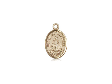 Small 14kt Solid Gold Infant of Prague Medal Pendant 1/2 x 1/4 inch by Bliss