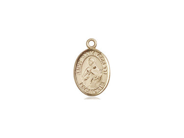 Small 14kt Solid Gold St. Maria Goretti Medal Pendant 1/2 inch by 1/4 inch by Bliss Manufacturing