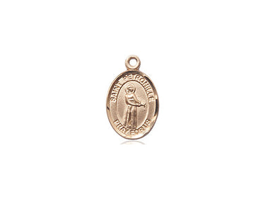 14kt Solid Gold St. Petronille Patron Saint Medal Pendant, 1/2 x 1/4 inch, handcrafted by Bliss Manufacturing