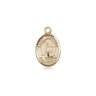 14kt Solid Gold St. Germaine Cousin Medal Pendant Small 1/2 x 1/4 inch Handcrafted USA Bliss Manufacturing