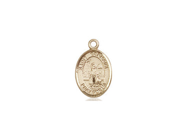 14kt Solid Gold St. Germaine Cousin Medal Pendant Small 1/2 x 1/4 inch Handcrafted USA Bliss Manufacturing