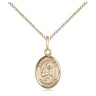 14kt Gold Filled Small St. Isaac Jogues Medal Necklace 1/2 x 1/4 inch on 18 inch Chain by Bliss