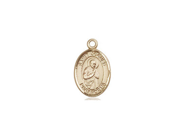 14kt Solid Gold Small St. Isaac Jogues Medal Pendant 1/2 x 1/4 inch by Bliss Manufacturing