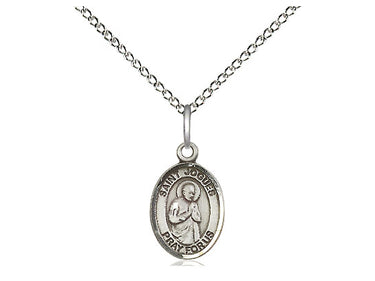Sterling Silver St. Isaac Jogues Patron Saint Medal Necklace 1/2 x 1/4 inch with 18 inch Chain by Bliss