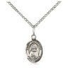 Small Sterling Silver St. Anastasia Patron Saint Medal Necklace 1/2 x 1/4 inch with 18 inch Chain by Bliss