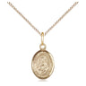 14kt Gold Filled Small St. Alexandra Patron Saint Medal Necklace 1/2 inch by 1/4 inch on 18 inch Chain Bliss