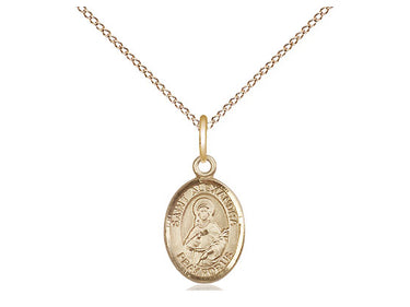 14kt Gold Filled Small St. Alexandra Patron Saint Medal Necklace 1/2 inch by 1/4 inch on 18 inch Chain Bliss