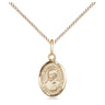 Small 14kt gold filled St. Ignatius of Loyola patron saint medal necklace, 1/2 inch x 1/4 inch pendant, 18 inch curb chain, handcrafted by Bliss