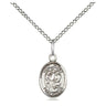 Sterling silver small Holy Family pendant necklace 1/2 x 1/4 inch with 18 inch chain by Bliss Manufacturing