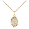 Small 14kt Gold Filled St. Joseph The Worker Patron Saint Medal Necklace 1/2 x 1/4 with 18 inch chain by Bliss