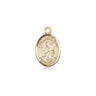 14kt Solid Gold St. Alphonsus Patron Saint Medal Pendant, 1/2 x 1/4 inch, Bliss USA handcrafted