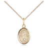 Small Gold Filled Our Lady of Perpetual Help Medal Necklace 1/2 x 1/4 inch on 18 inch Chain by Bliss