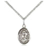 Small Sterling Silver St. Elizabeth Ann Seton Patron Saint Medal Necklace 1/2 x 1/4 inch with 18 inch Chain by Bliss USA