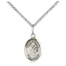 Sterling silver St. Aloysius Gonzaga patron saint medal necklace with 18 inch chain, small 1/2 x 1/4 inch pendant, handcrafted by Bliss