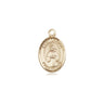 14kt Solid Gold Small St. Lillian Patron Saint Medal Pendant 1/2 x 1/4 inch Handcrafted by Bliss