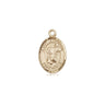 14kt Solid Gold St. Stephanie Patron Saint Medal Pendant 1/2 x 1/4 inch by Bliss Manufacturing