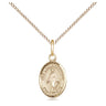 Gold Filled Our Lady of Lebanon Catholic medal necklace 1/2 x 1/4 inch small pendant on 18 inch chain by Bliss
