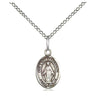 Sterling Silver Our Lady of Lebanon Medal Necklace 1/2 x 1/4 inch with 18 inch chain by Bliss USA