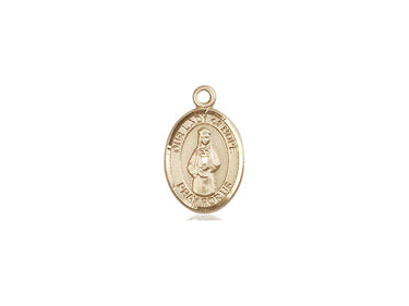 14kt Solid Gold Our Lady of Hope Medal Pendant 1/2x1/4 by Bliss Manufacturing