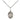 Sterling silver small Our Lady of Hope medal necklace with 18 inch chain handmade by Bliss Manufacturing