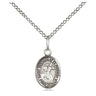 Sterling Silver St. Bernard of Clairvaux small patron saint medal necklace with 18 inch chain by Bliss